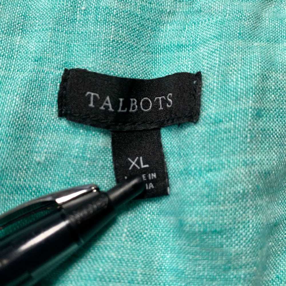 Talbots Womens Extra Large Linen Long Sleeve Butt… - image 3