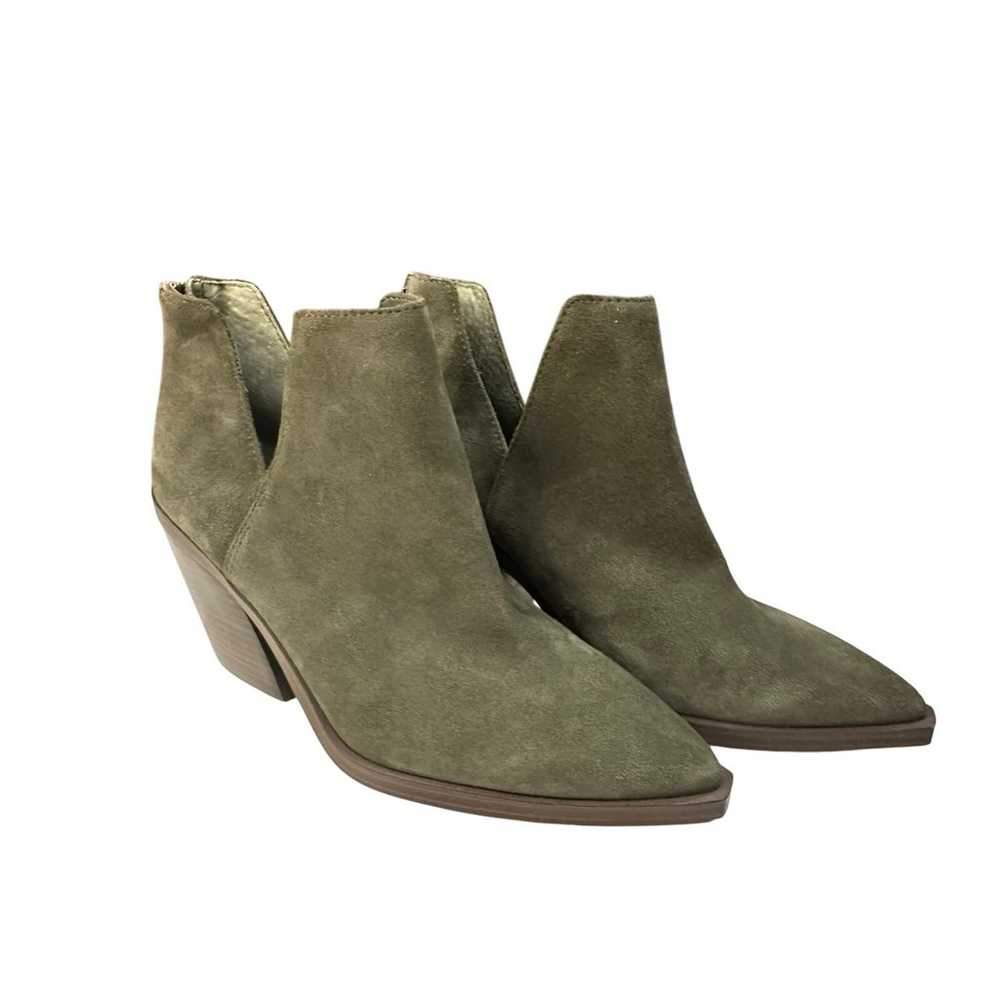 Vince Camuto Gidgeta Suede Bootie Size 6.5 Olive … - image 3