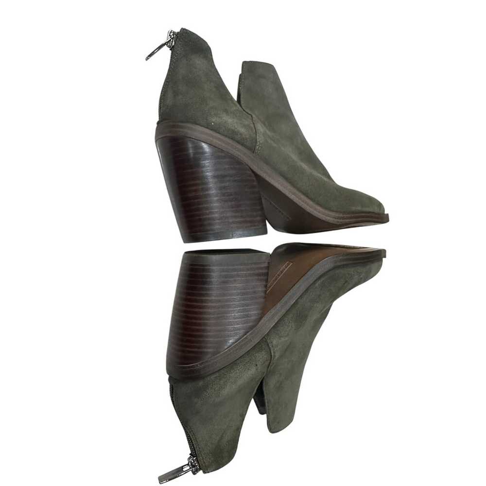 Vince Camuto Gidgeta Suede Bootie Size 6.5 Olive … - image 5