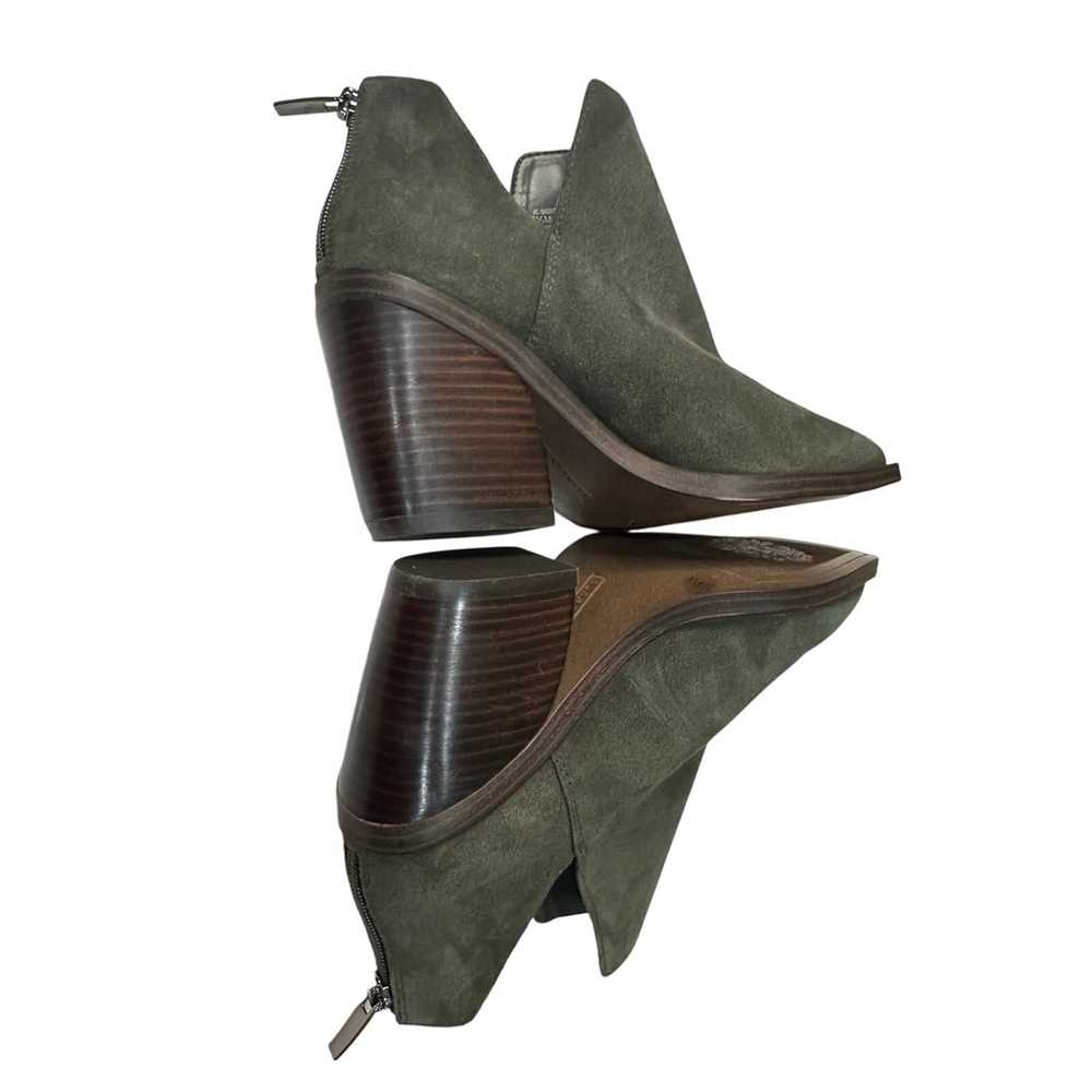 Vince Camuto Gidgeta Suede Bootie Size 6.5 Olive … - image 6