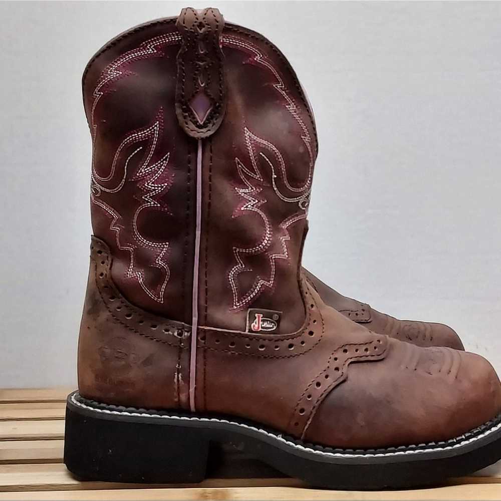 Justin Gypsy Womens | Brown | Round Steel Toe Lea… - image 6