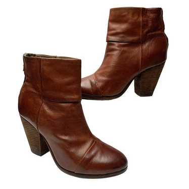 rag & bone Newbury Distressed Leather Ankle Boots - image 1