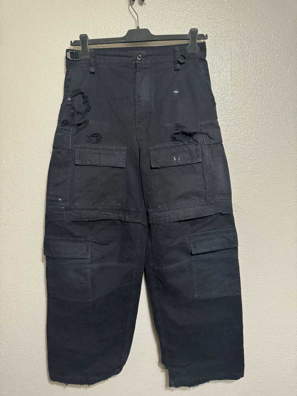 Balenciaga Balenciaga Distressed Large Cargo Pants - image 1