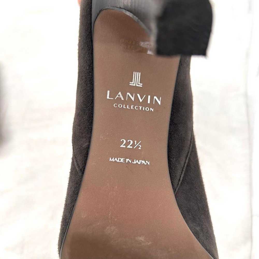 【Classic】LANVIN Suede Side Gore Boots with High H… - image 11