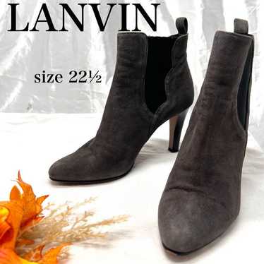 【Classic】LANVIN Suede Side Gore Boots with High H… - image 1