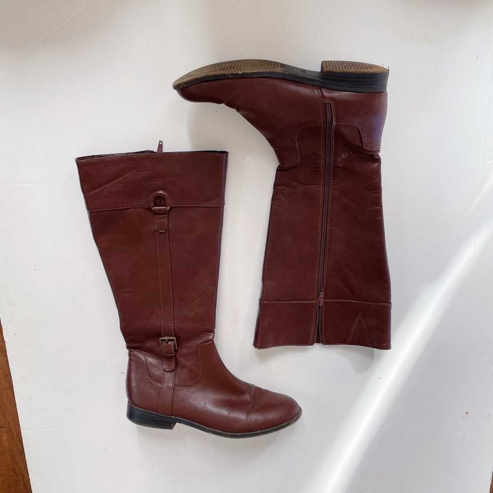 Brown Leather Knee-High Boots - image 2