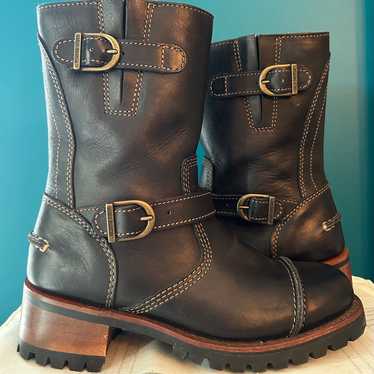 Harley Davidson black leather boots