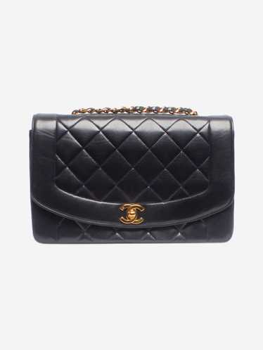 Chanel Black vintage 1994 medium lambskin Diana b… - image 1