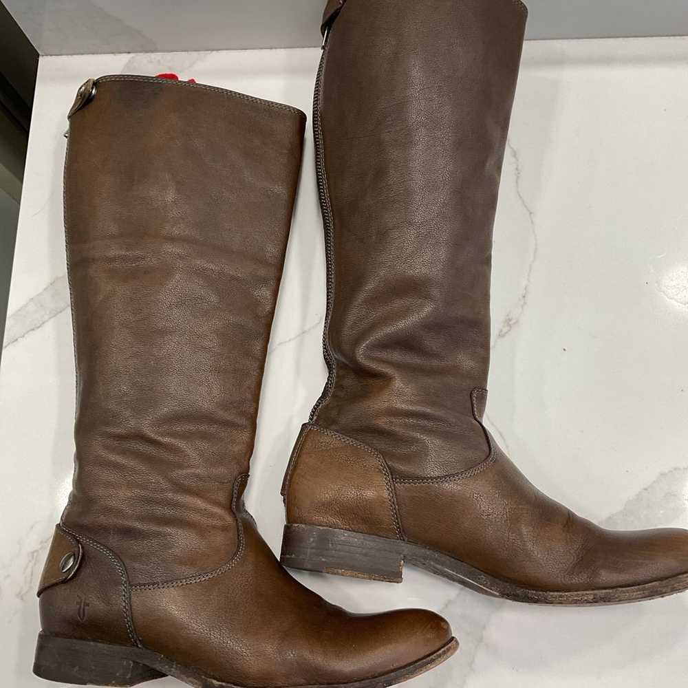 Frye Melissa Button Back Riding Boots Size 7.5 - image 4