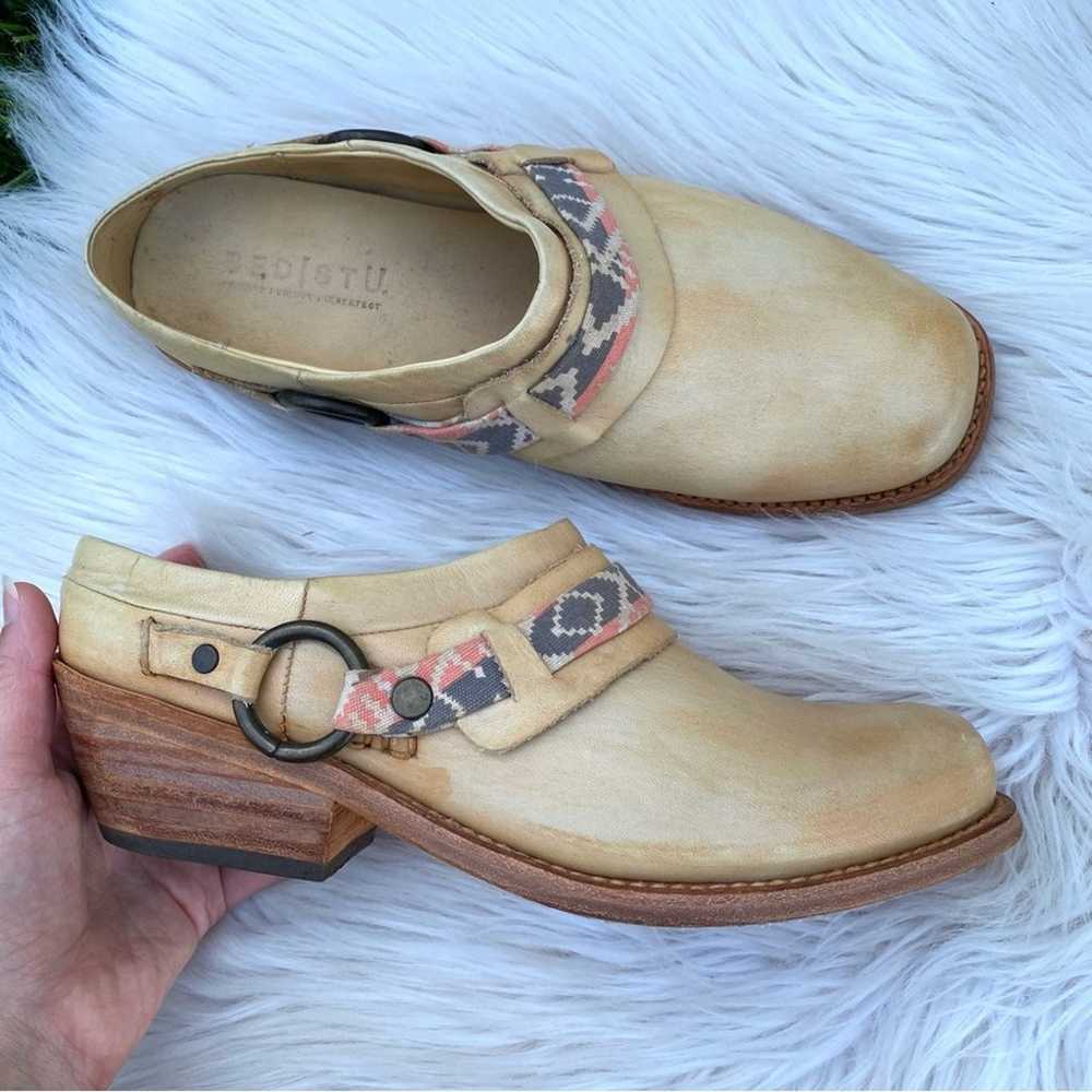 Bed Stu Aztec Leather Clog Western Mules Shoes 9.5 - image 1