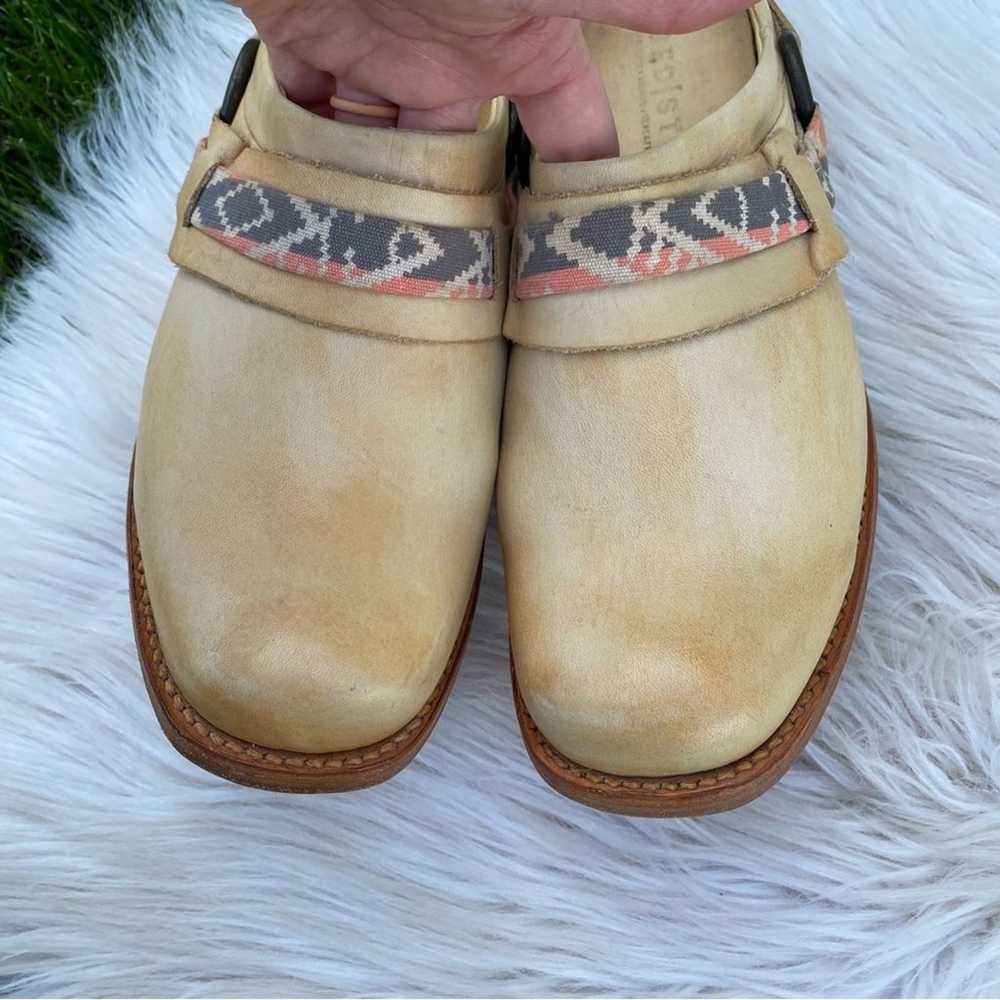 Bed Stu Aztec Leather Clog Western Mules Shoes 9.5 - image 2