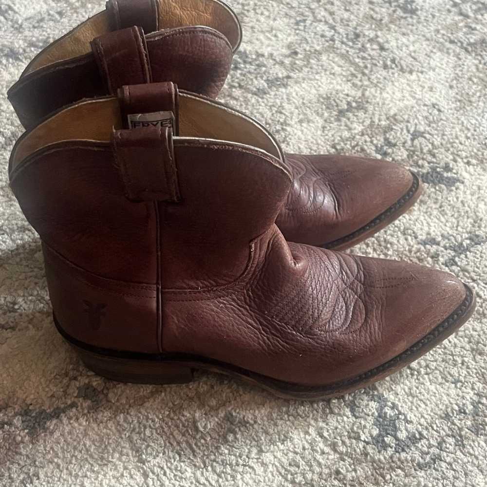 Frye Leather Ankle Cowboy Boots Women’s 8 - image 3