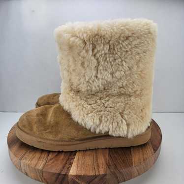 UGG Boots MAYLIN deals S/N 3220 CHESTNUT SUEDE SHEARLING WOMEN SIZE 5