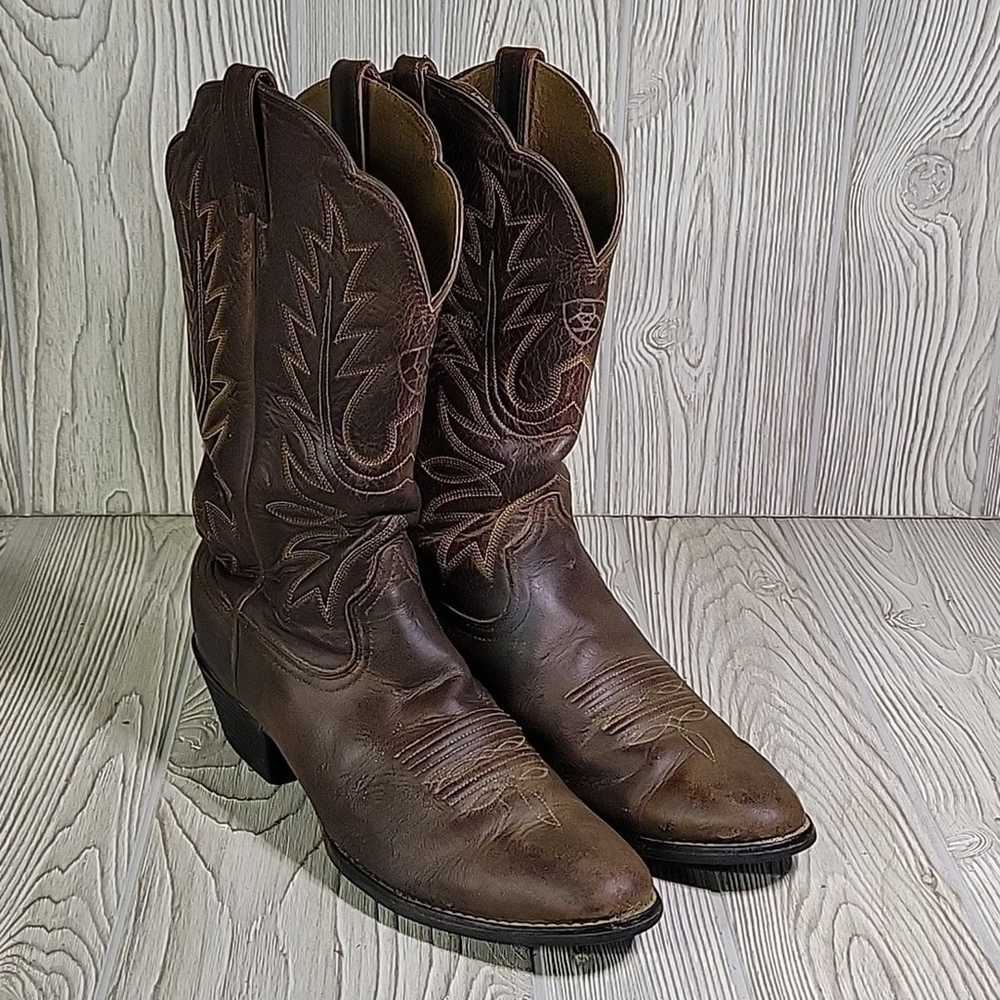 Ariat Heritage R Toe Western Leather Cowboy Boots… - image 10