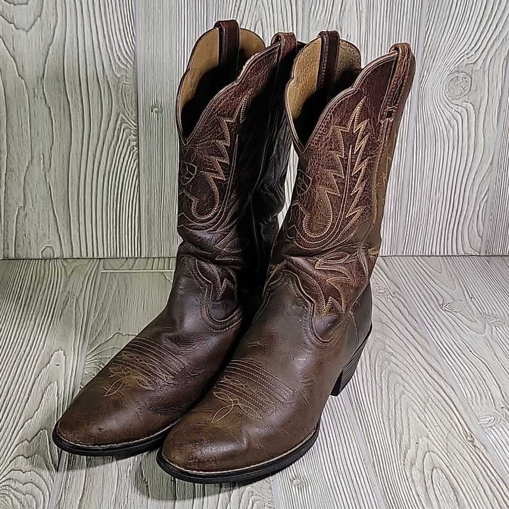 Ariat Heritage R Toe Western Leather Cowboy Boots… - image 11