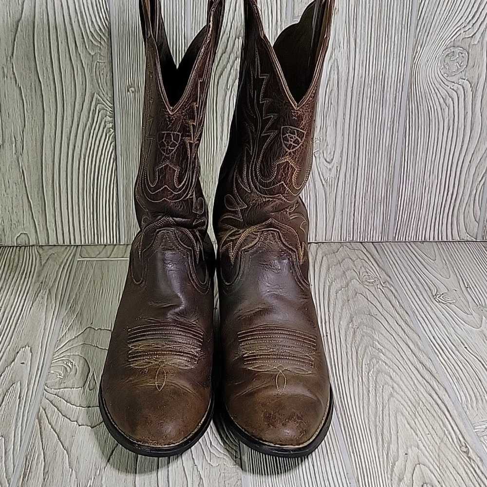 Ariat Heritage R Toe Western Leather Cowboy Boots… - image 3