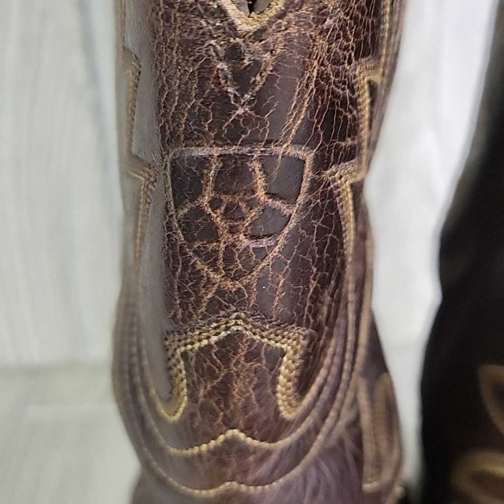 Ariat Heritage R Toe Western Leather Cowboy Boots… - image 4