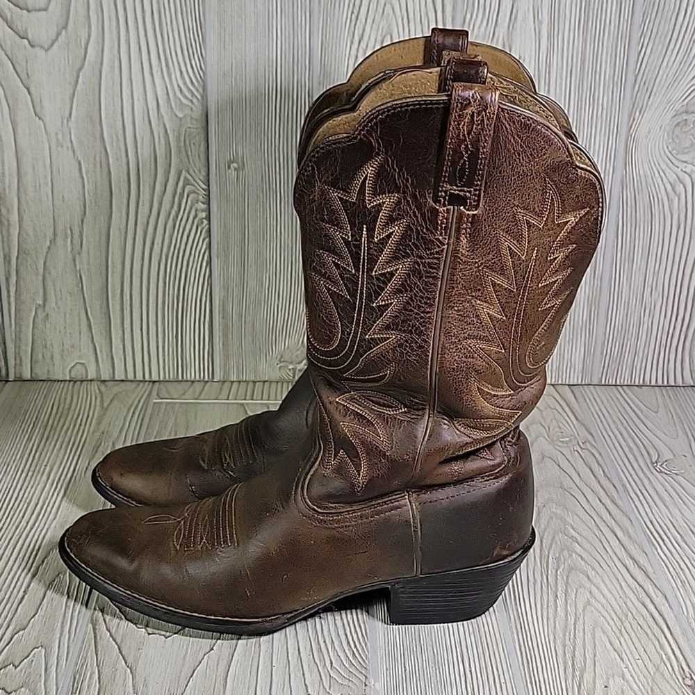 Ariat Heritage R Toe Western Leather Cowboy Boots… - image 5