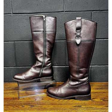 Vintage FRYE Brown Leather Knee High Campus Boots… - image 1