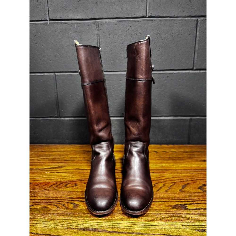 Vintage FRYE Brown Leather Knee High Campus Boots… - image 3