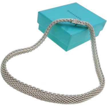 Tiffany and Co Sterling Silver Mesh Somerset Neckl