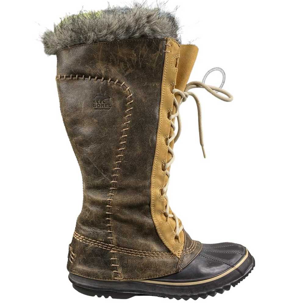 Sorel Women’s Cate The Great Brown Leather Winter… - image 1