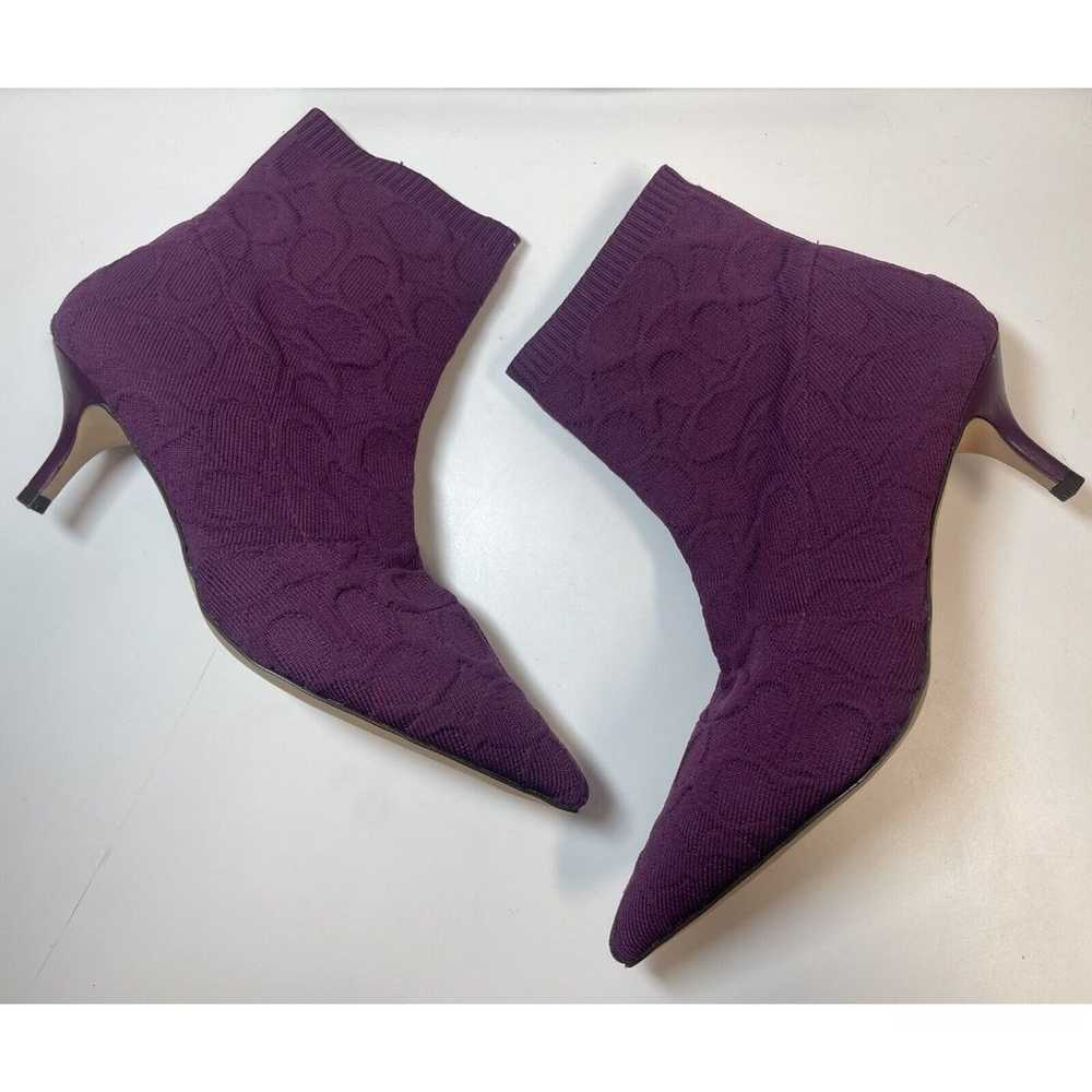 Coach Jade Signature Logo Knit Stretch Sock Booti… - image 4