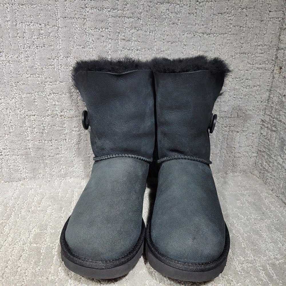 Ugg Baily Button II Womens Size US 7 Black Suede … - image 1