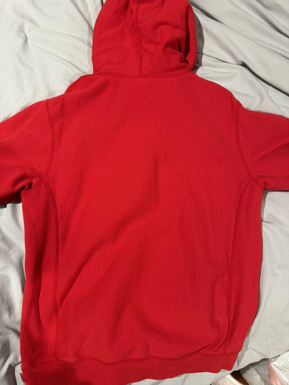 Supreme Supreme Chenille Hooded Sweatshirt Red - Gem Supreme Supreme Chenille Hooded Sweatshirt Red - Gem