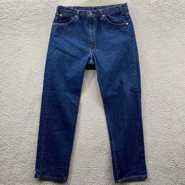 Levi's Authentic Dark Wash Denim Blue Pants Measu… - image 1