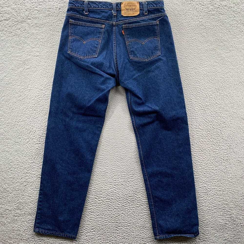 Levi's Authentic Dark Wash Denim Blue Pants Measu… - image 2