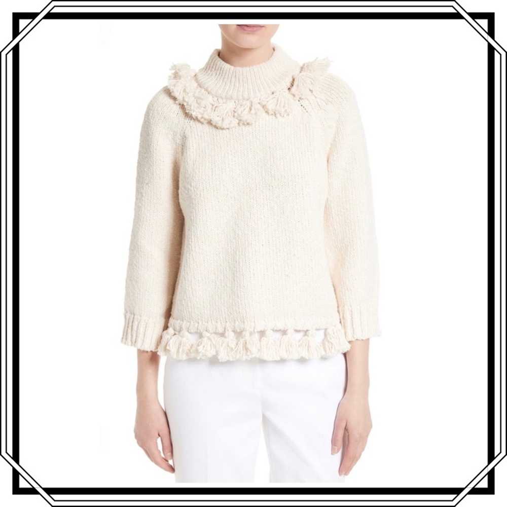 Broome Street Kate Spade Cream Sweater Tassels Co… - image 1