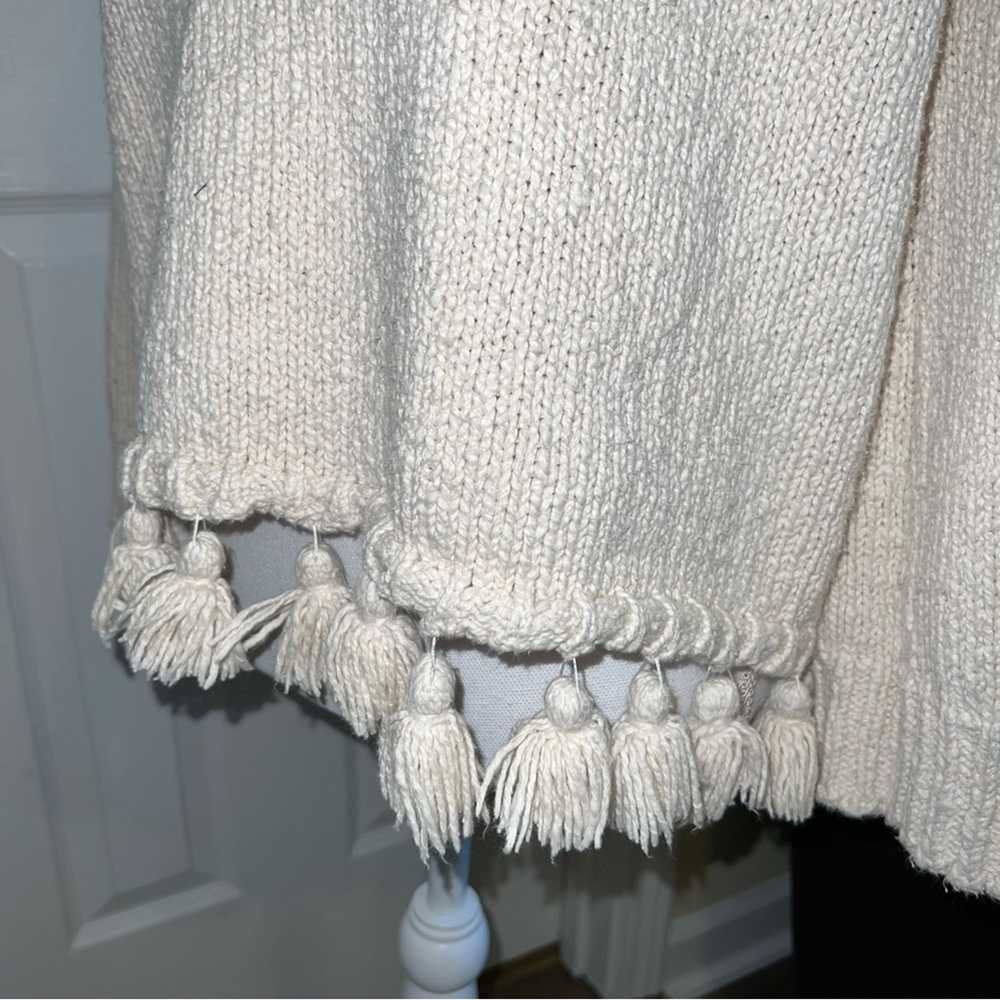 Broome Street Kate Spade Cream Sweater Tassels Co… - image 5