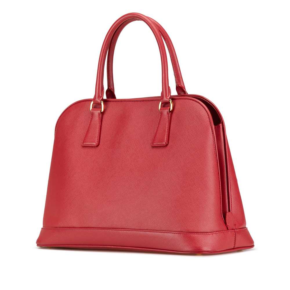 Red Prada Medium Saffiano Lux Open Promenade Satc… - image 2