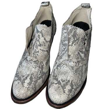 Freebird By Steven Snakeskin Look Leather Booties… - image 1