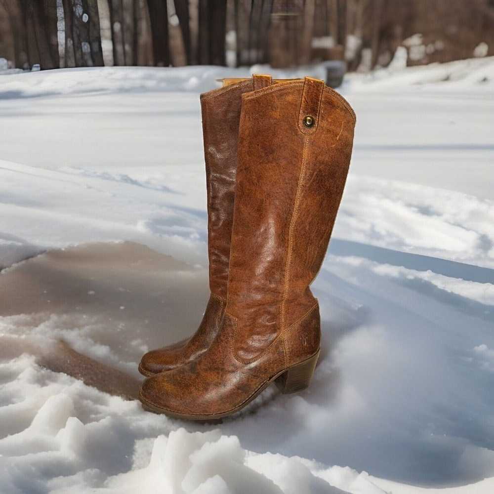 Frye Jackie Knee High Tall Leather Boots Heeled B… - image 2