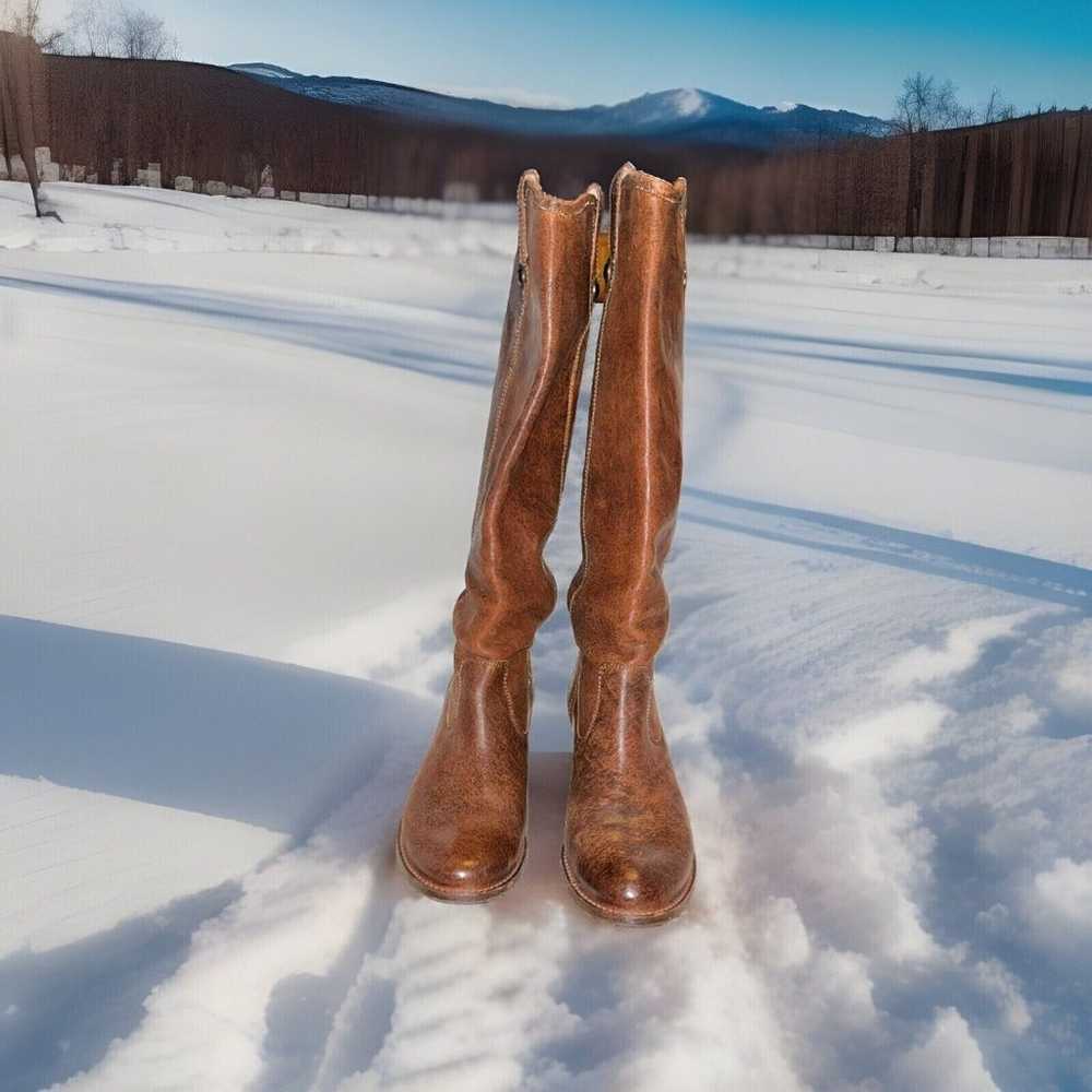 Frye Jackie Knee High Tall Leather Boots Heeled B… - image 3