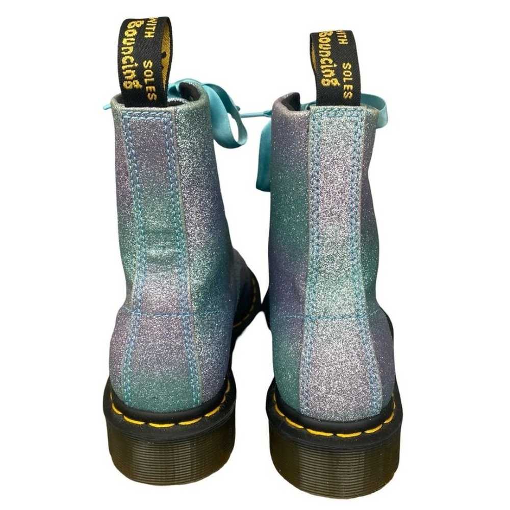 Dr. Martens 1460 Pascal Glitter Boots Blue Size 5… - image 4