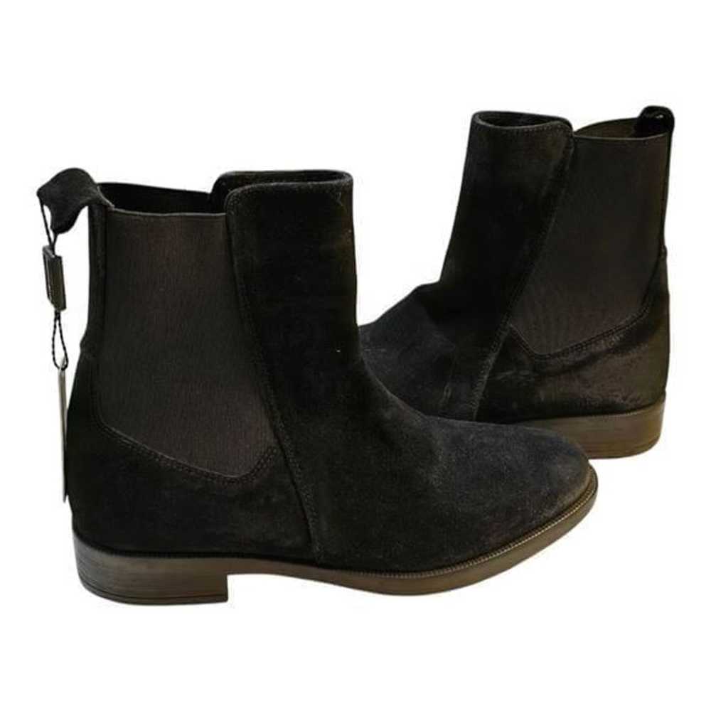 Emmanuel Crasto Black Suede Chelsea Boots Women's… - image 1