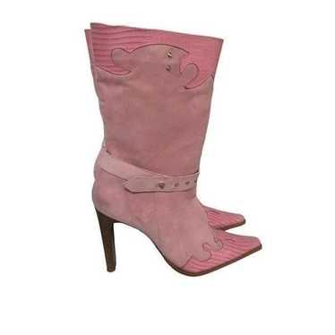 Carmen Steffen High Heel Pink Boots