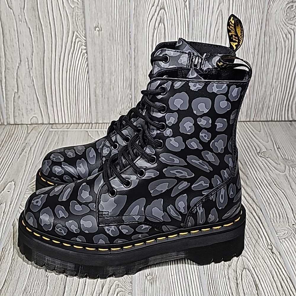 Dr. Martens Jadon Distorted Leopard Print Platfor… - image 4