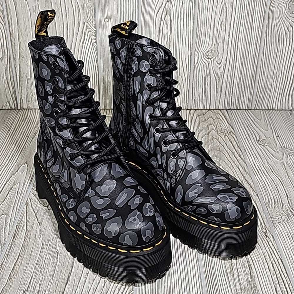 Dr. Martens Jadon Distorted Leopard Print Platfor… - image 9