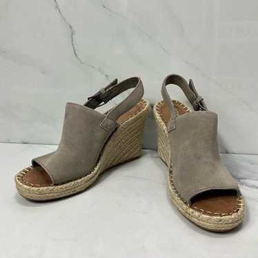 TOMS Monica Desert Taupe Wedge Heel Sandals