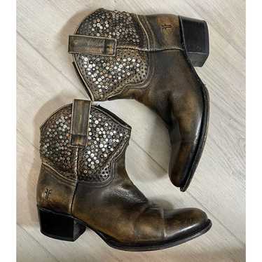 Frye Deborah Studded Brown Distressed (not Crackl… - image 1