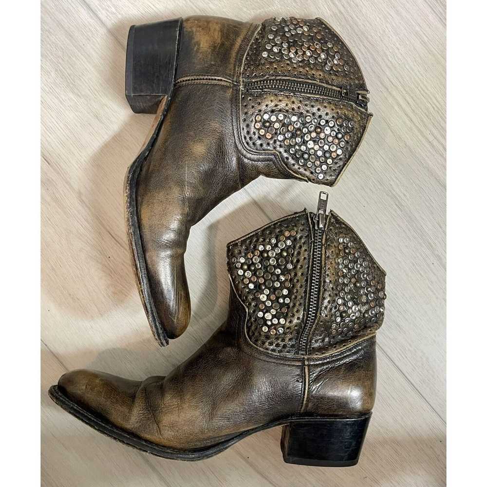 Frye Deborah Studded Brown Distressed (not Crackl… - image 4