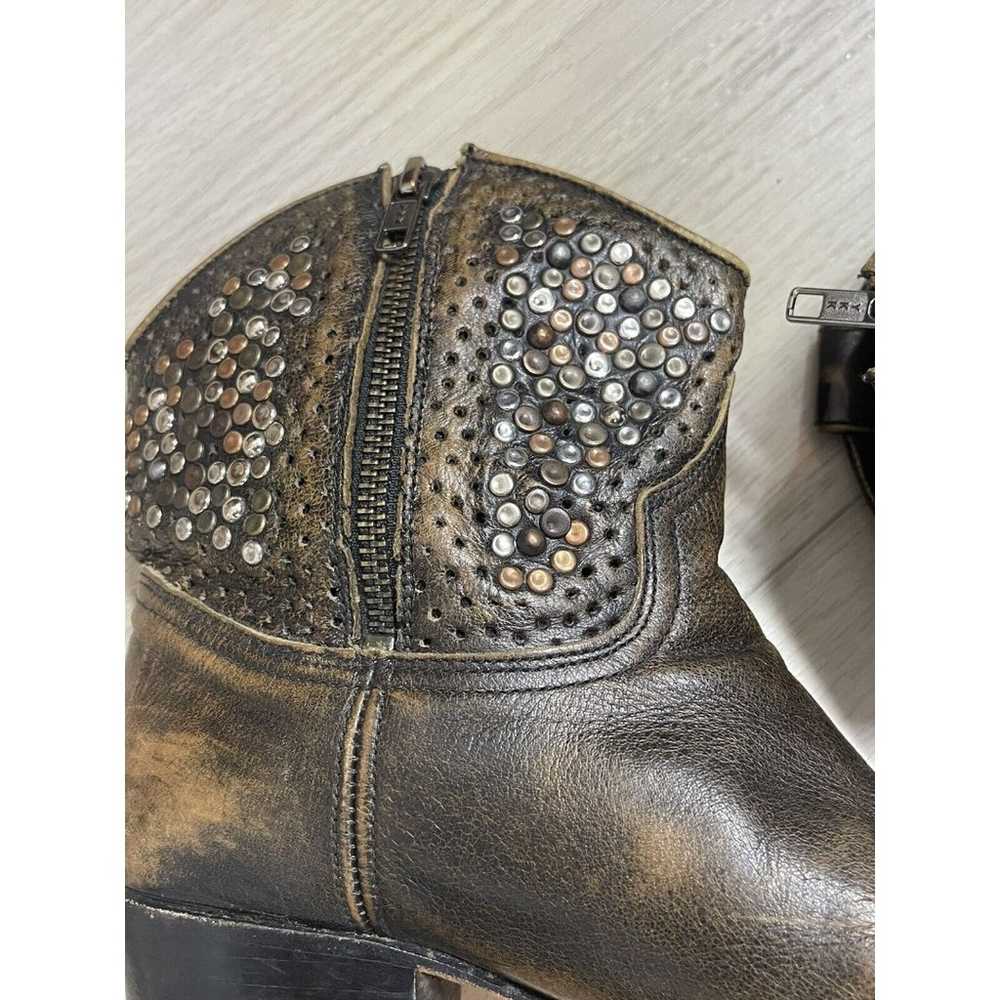 Frye Deborah Studded Brown Distressed (not Crackl… - image 6