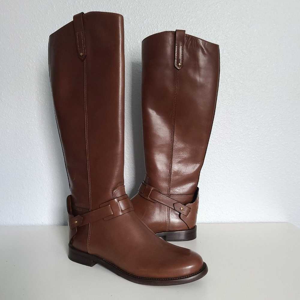 Tory Burch Colton Riding Boots Gallion brown leat… - image 2