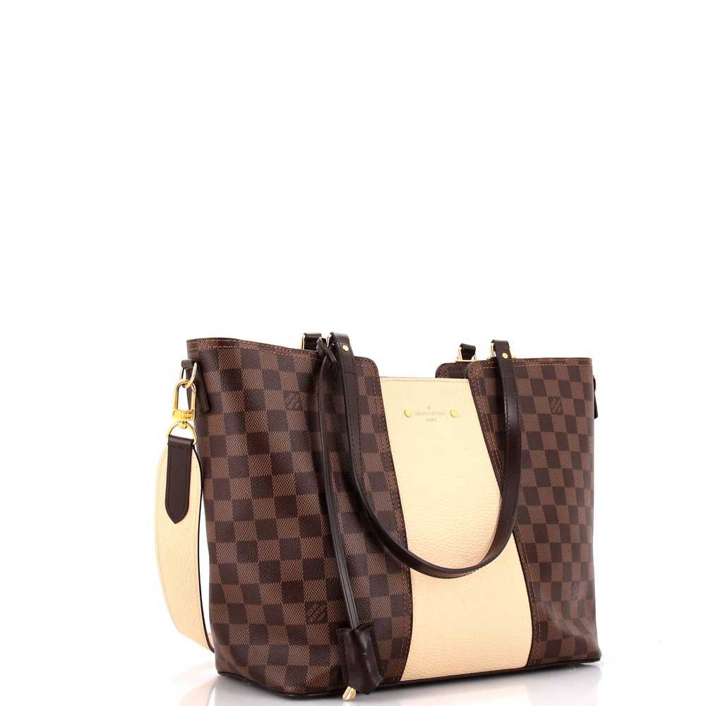 Louis Vuitton Jersey Handbag Damier with Leather - image 2