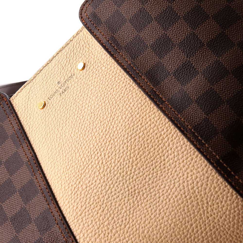 Louis Vuitton Jersey Handbag Damier with Leather - image 6