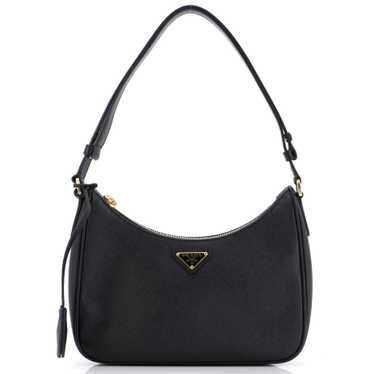 PRADA Adjustable Handle Zip Hobo Saffiano Leather… - image 1